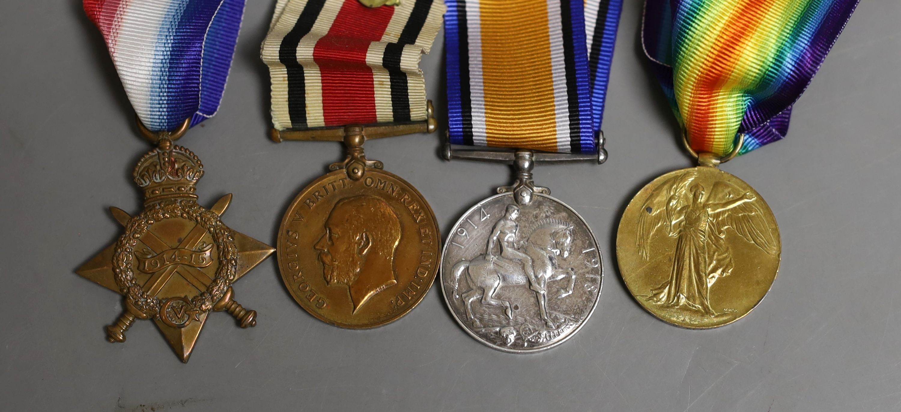 A Great War / Special Constabulary LSGC group of four medals to 2087 Private Albert William George Kench, Royal Sussex Regiment